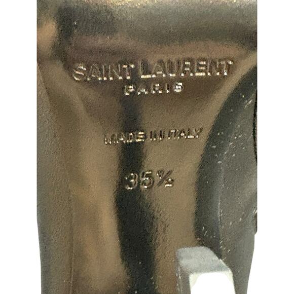 Saint Laurent Opyum YSL Ankle Booties Sculpted Heel Leather Statement Winter 5.5 - Picture 12 of 14